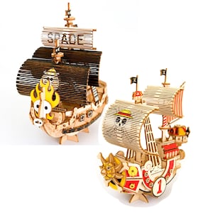 Pacchetto nave pirata La nave pirata di picche e mille soli, file digitale, taglio laser, pezzo unico, 3 mm, puzzle 3D in legno, SVG.