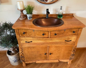 SOLD**** DONT BUY***** Custom Antique Dresser Bathroom Vanity