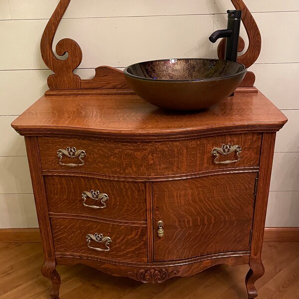 Antique Bathroom Vanity - Etsy