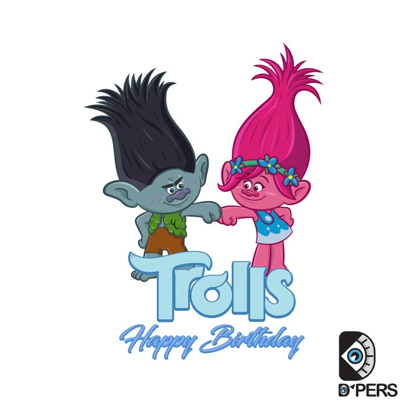 Troll Birthday Trolls PNG Bliss Digital Download Etsy