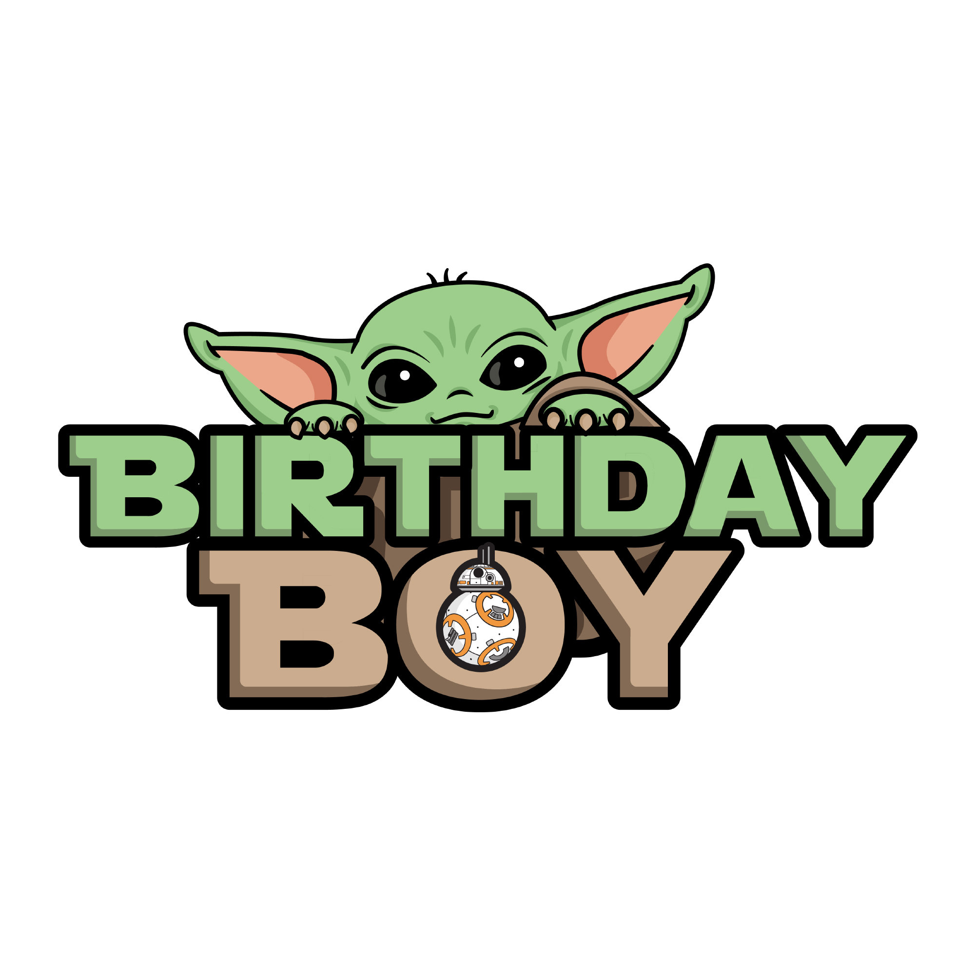 Star Wars Baby Yoda Birthday Boy SVG Digital Graphic birthday Banner