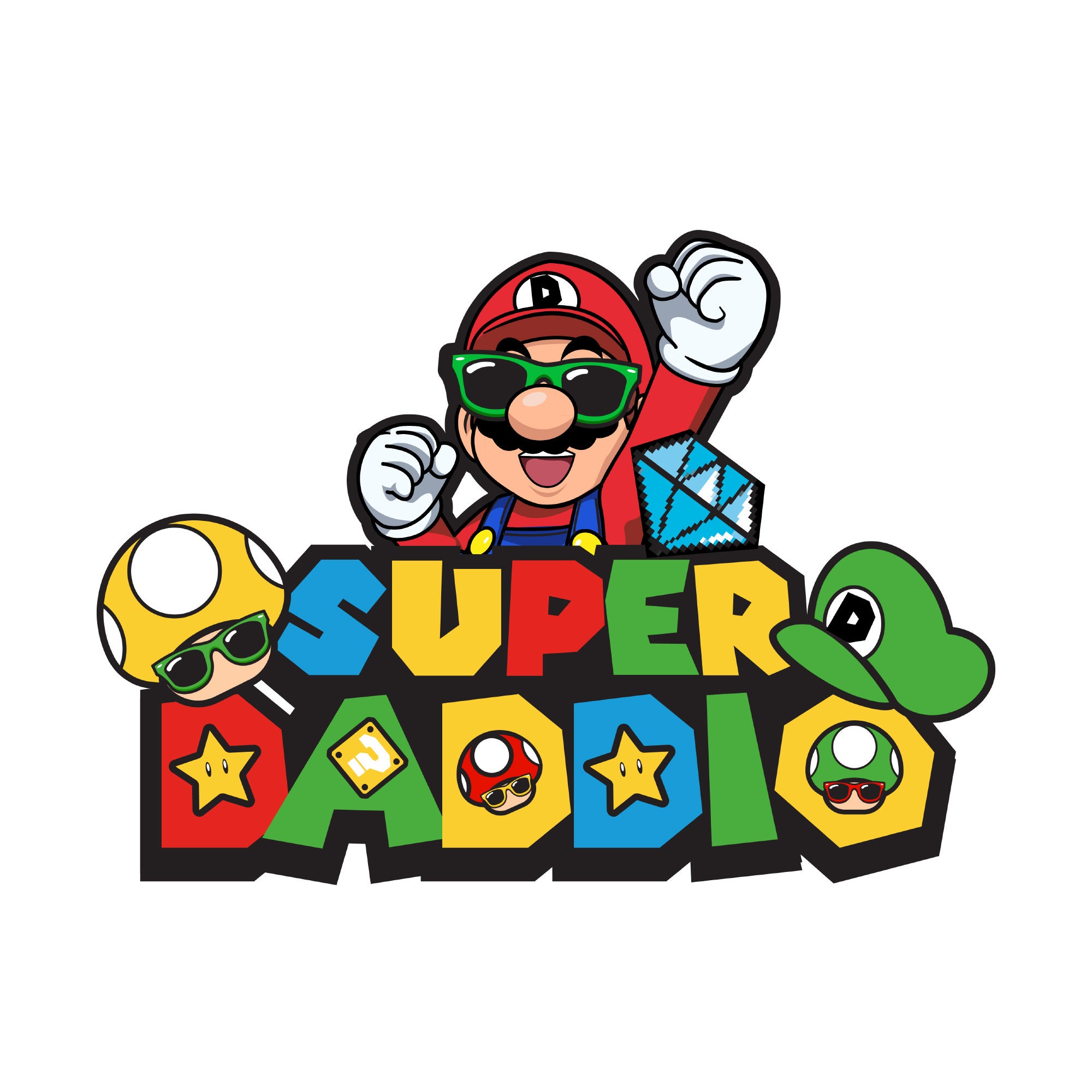 Super Daddio Svg, Super Daddio Game, Happy Father's Day Svg, jump Into