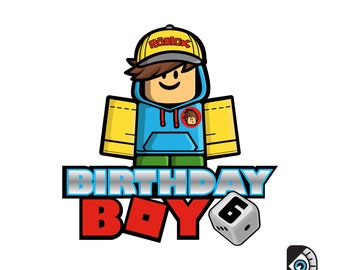 Roblox Birthday 6 years Boy Design, Roblox png, Roblox Birthday Design png, Birthday Roblox Design png, Birthday Roblox, Digital Download