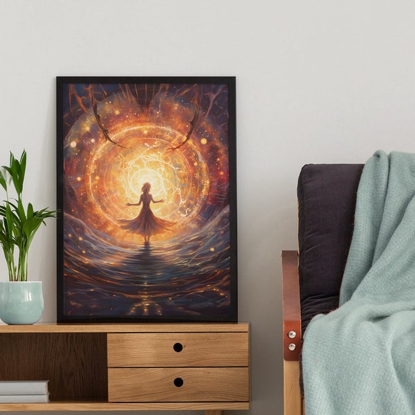 Spiritual Journey Portal of the Universe Artwork Printable Wall Art | Ethereal Painting Meditation Decor | Transcendental Consciousness