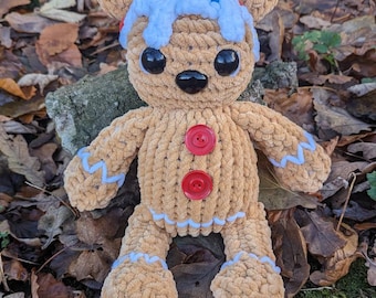 Gregory the Gingerbread Bear Loom Knitting Pattern