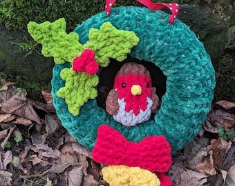 Christmas Wreath Loom Knitting Pattern