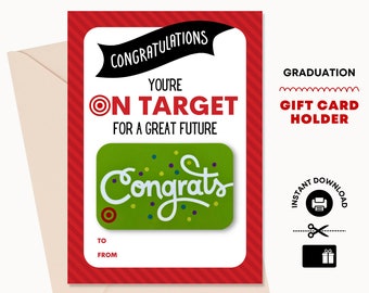 Target Graduation Gift Card Holder – Printable Card (PDF)
