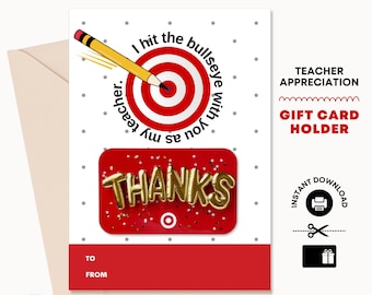 Target Gift Card Holder – Teacher Appreciation Printable (PDF)
