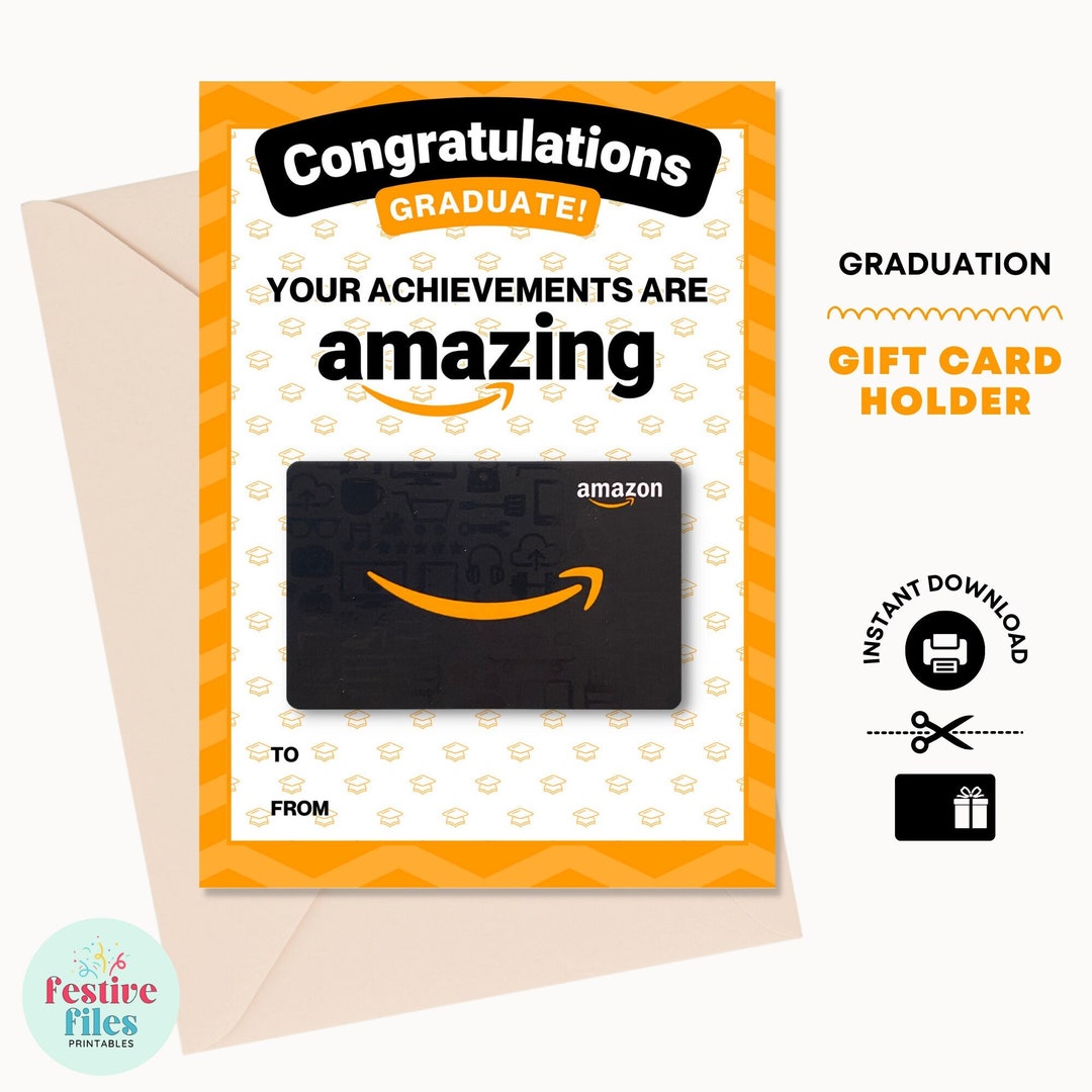 Amazon Graduation Gift Card Holder – Printable Card (PDF)