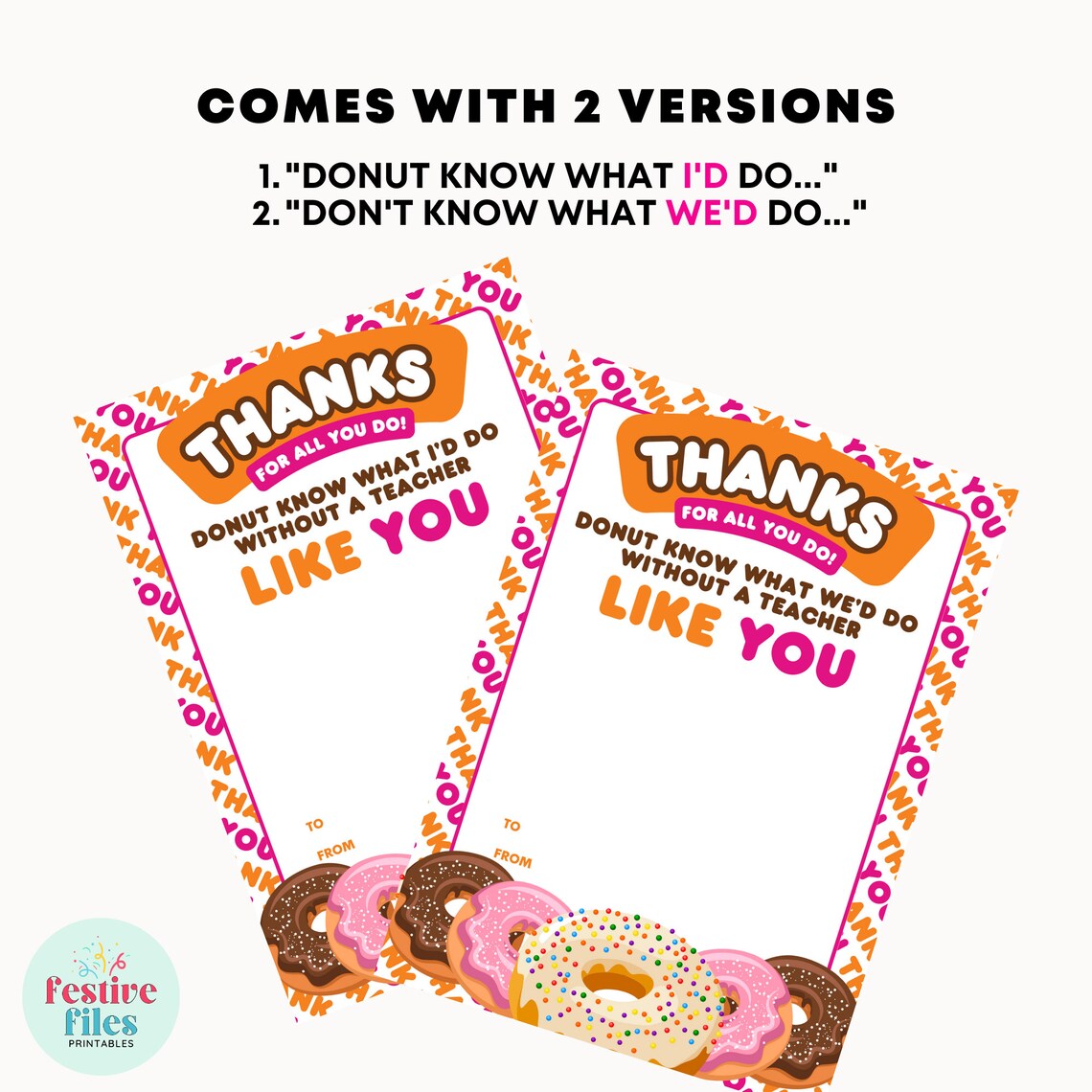 Teacher Dunkin Donuts Gift Card Holder printable Coffee Gifts for