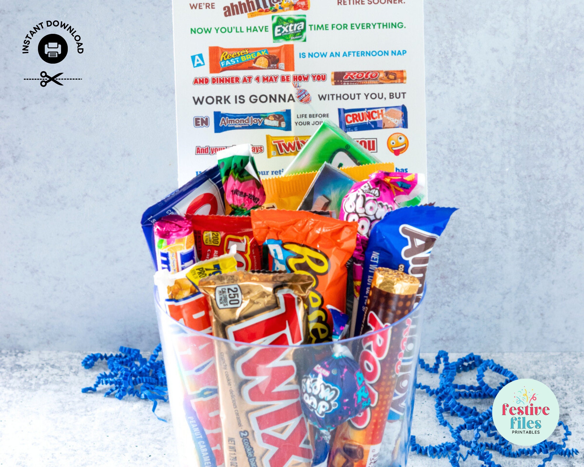 Retirement Candygram Printable Retirement Gift Funny Retirement Card