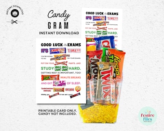 Final Exams Candygram Card – College & High School Gift (PDF)