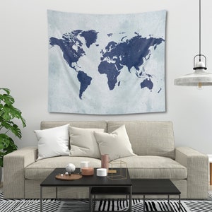 World Map Tapestry World Map Wall Art Large World Map Tapestry Wall Hanging House Warming Gifts New Home Classroom Tapestry College Tapestry