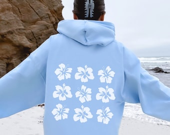 Hibiscus Hoodie Y2k Hoodie Kawaii Hoodie Hibiscus Shirt Self Love Hoodie Ocean Beach Hoodie Adventure Hoodie Sunset Summer Hoodie Positive