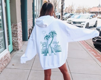 Coconut Girl Sunset Hoodie Teenage Girl Gifts Ocean Beach Hoodie Ocean Inspired Style Sunset Summer Hoodie Beach Sweatshirt Preppy Stuff