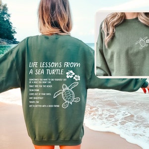 Sea Turtle Shirt Sea Turtle Sweatshirt Coconut Girl  Turtle Lover Gift Sea Turtle Gifts Ocean Animal Shirt Turtle Tshirt Granola Girl