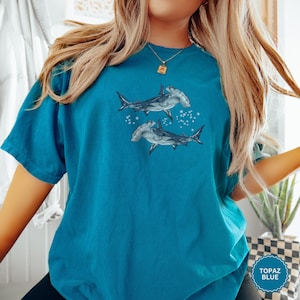 Hammerhead Shark Scuba Diving Shirt Sharks Shirt Ocean Inspired Style Shark Shirt Shark Gifts Shark Lovers Shark Tshirt Ocean Animal Shirt