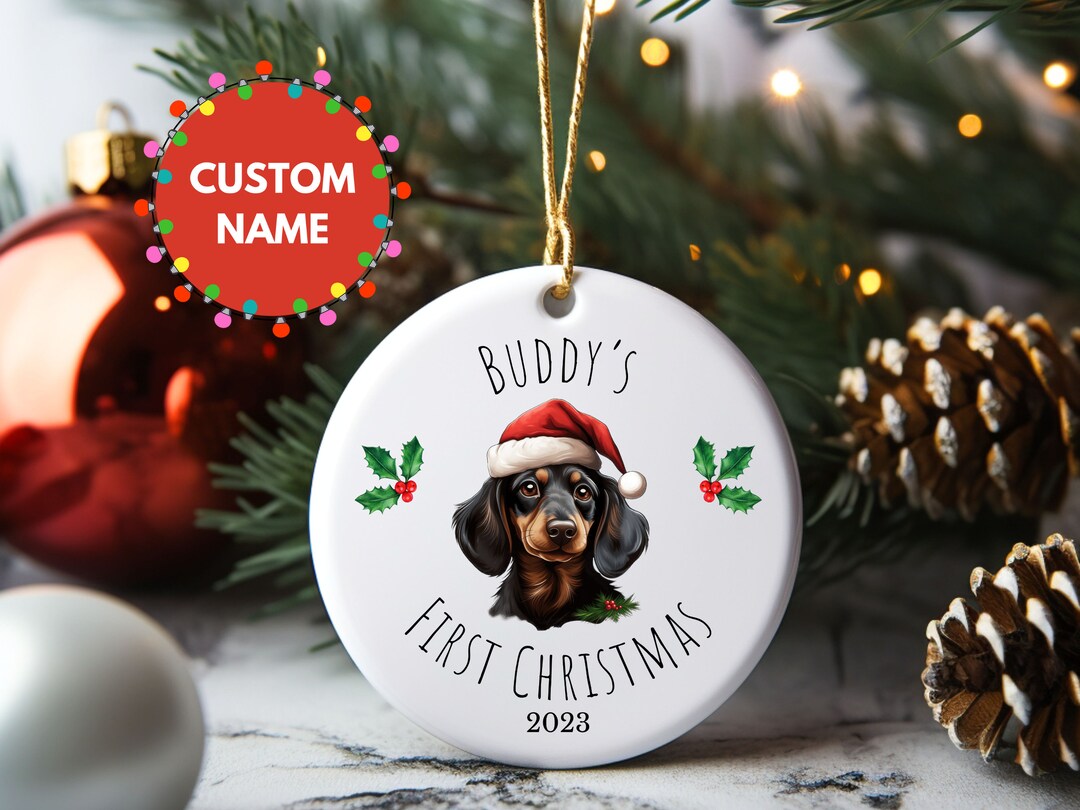 Dachshund Ornament Weiner Dog Ornament Dogs First Christmas Etsy
