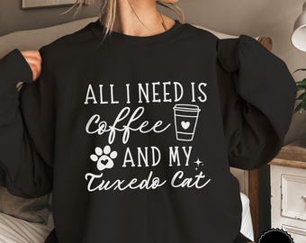 Tuxedo Cat Mom Tuxedo Cat Gifts Tuxedo Cats Custom Cat Sweater Cat Mom Sweatshirt Custom Cat Shirt Cat Crewneck Cat Mom Sweater