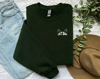 Cat Dad Sweater Cat Dad Shirt Cat Dad Sweatshirt Cat Crewneck Cat Daddy Shirt Cat Parent Gift Best Cat Dad Cat Person Gift