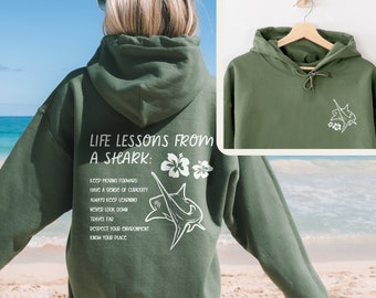Hai Shirt Kokosnuss Mädchen Hai Hoodie Strand Hoodie Ozean Strand Hoodie Surf Hoodie Hai Liebhaber Hai Rundhals Hai Sweatshirt