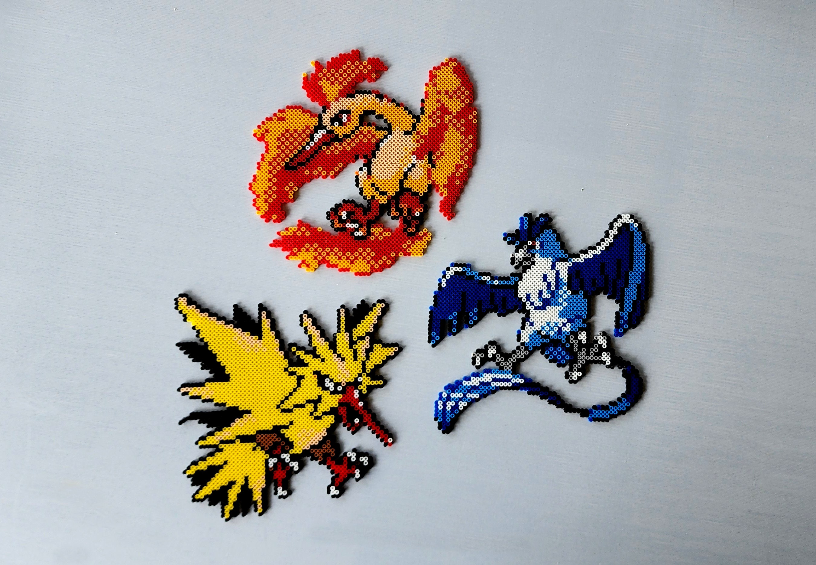 Zapdos Articuno Moltres Pokémon Perler Bracelets – Leaky Pixels