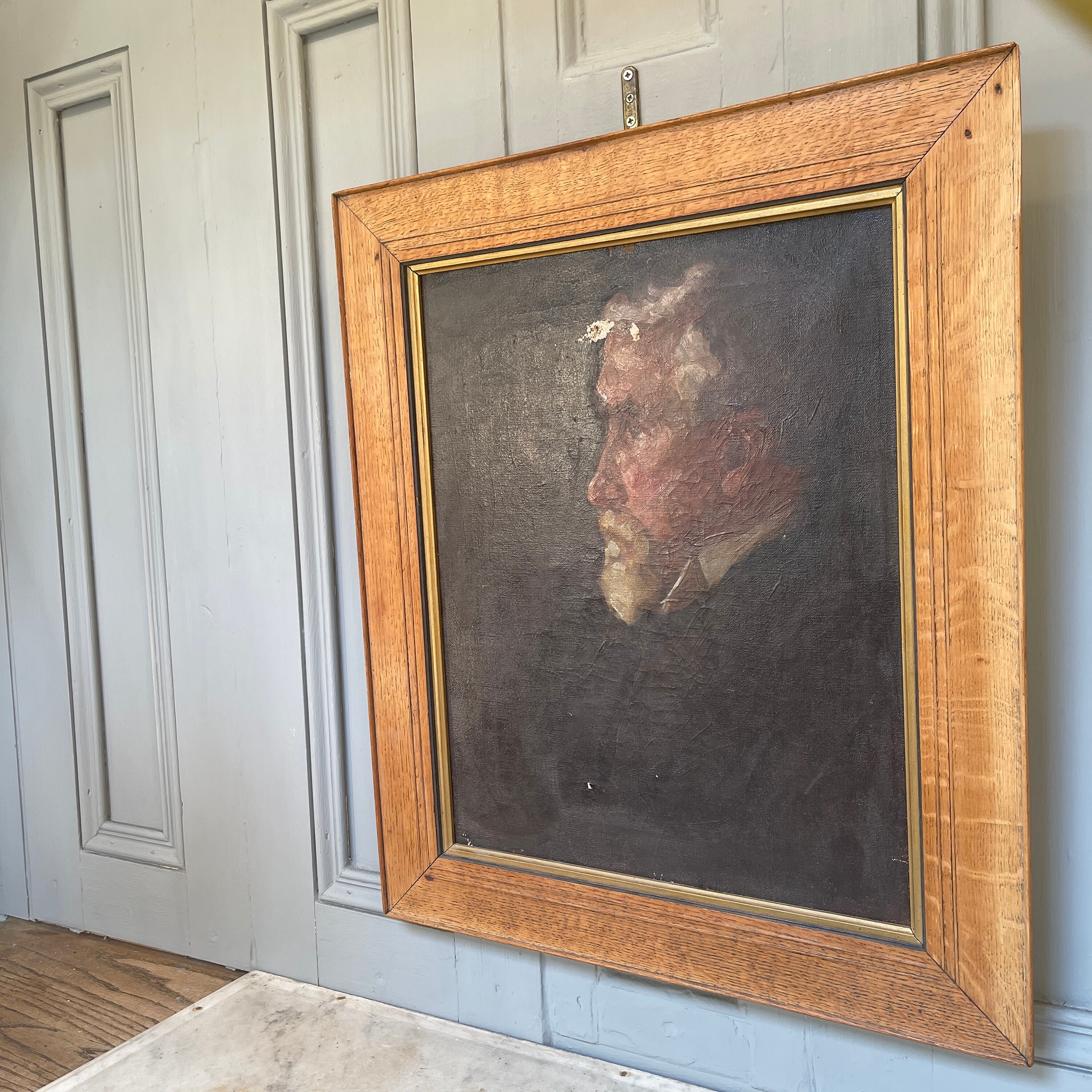 Large Antique Oil Painting Portrait of Bearded Gentleman in - Etsy UK