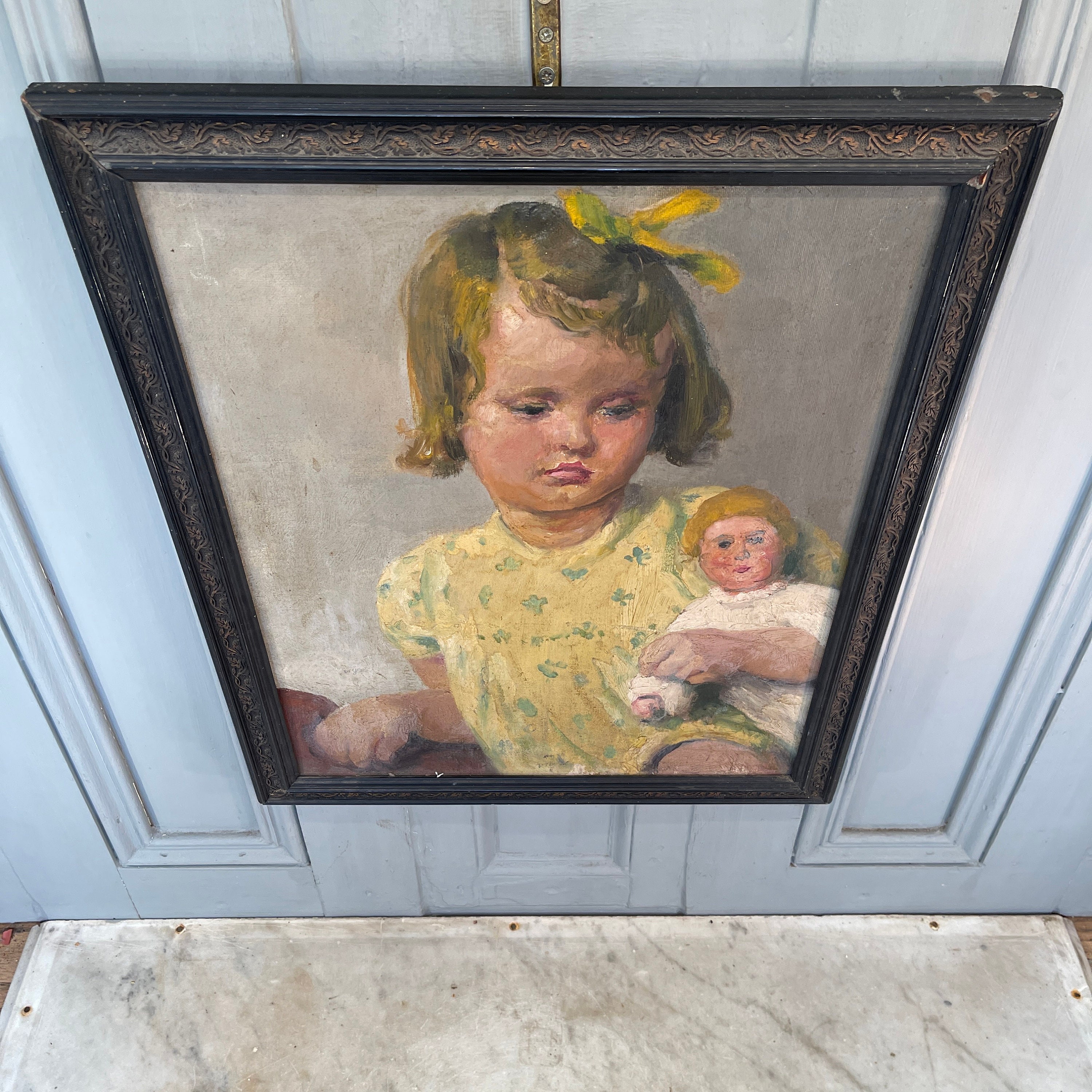 アンティーク油絵：ジェラルド・スペンサー・プライス作「ポリー」の