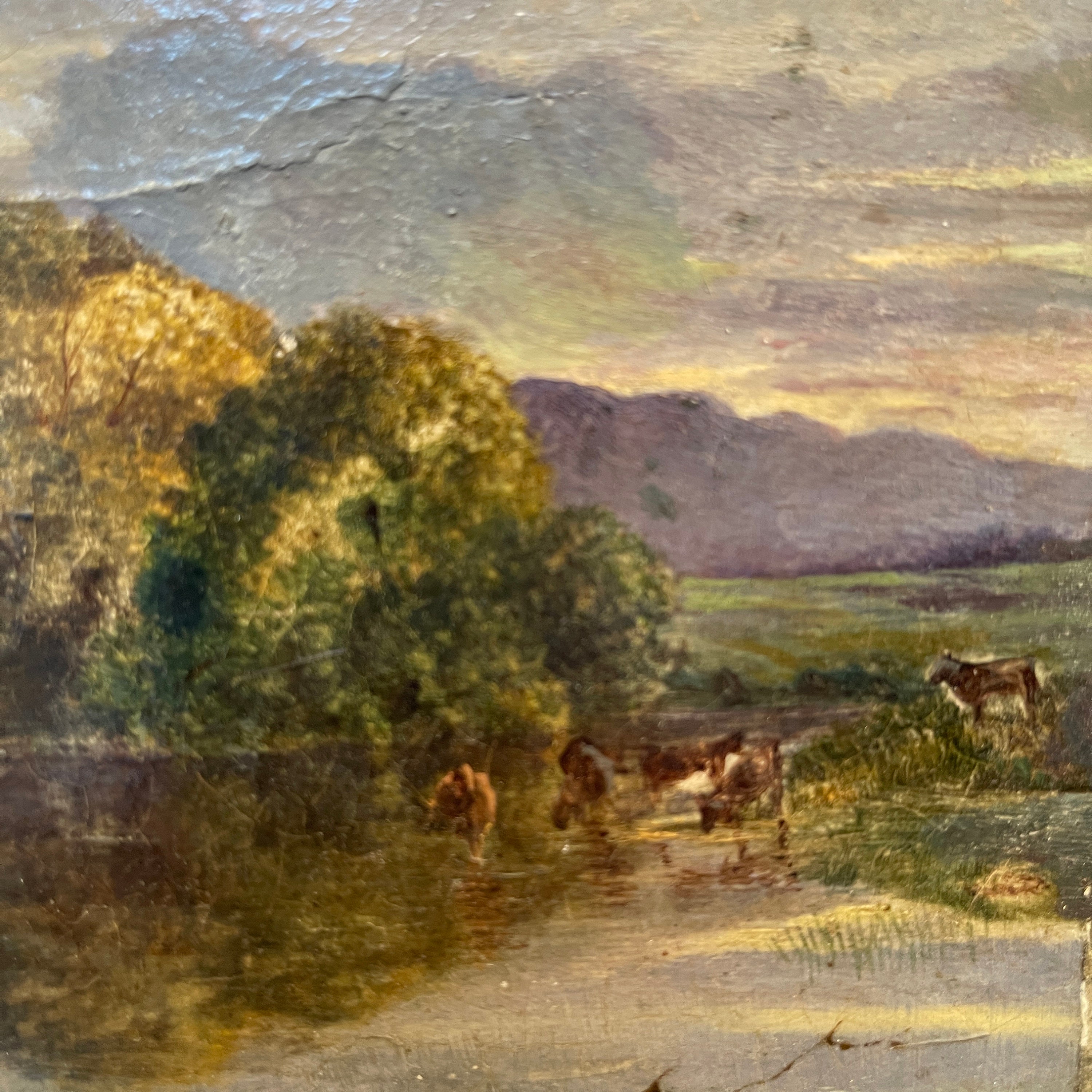 Antique Welsh Victorian River Landscape Oil Painting Entitled - Etsy