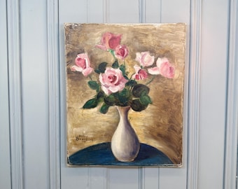 アンティーク フランス風景油絵 19世紀 署名入り バルビゾン派