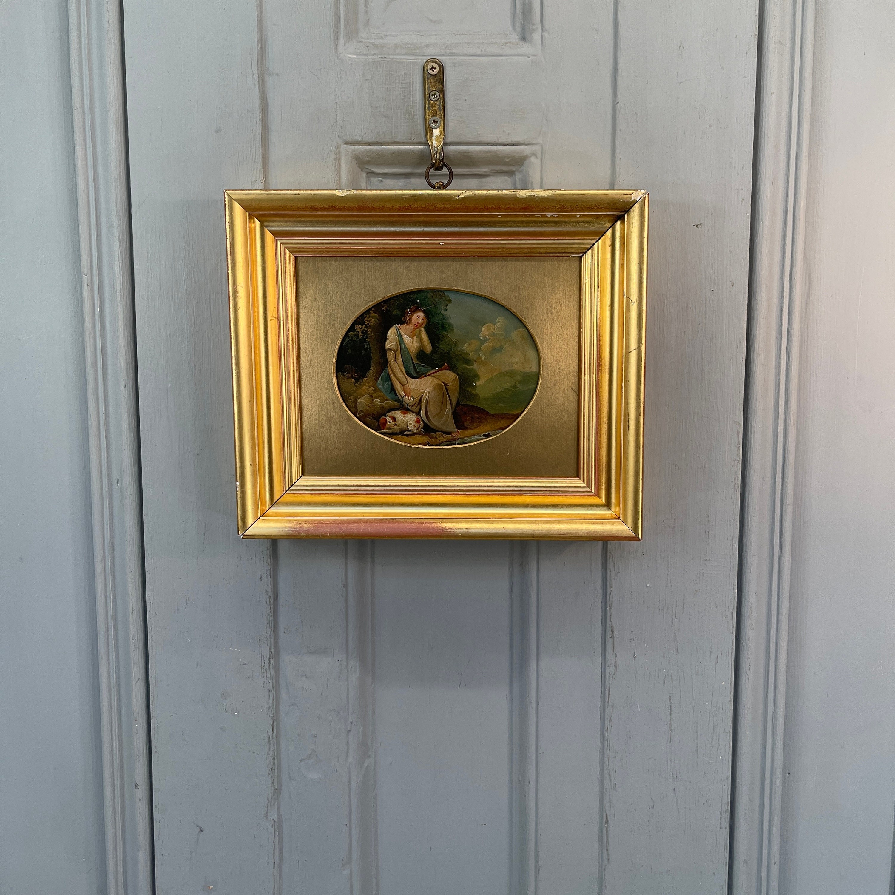 Antique Georgian Early Victorian Oil Painting Portrait Study of a Young ...