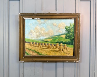 アーチボルド・フォーダイスによる1895年のアンティーク風景油絵