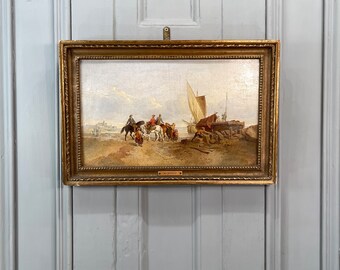 Vintage John W Jones Original Art Large Oil Painting 26 x 22