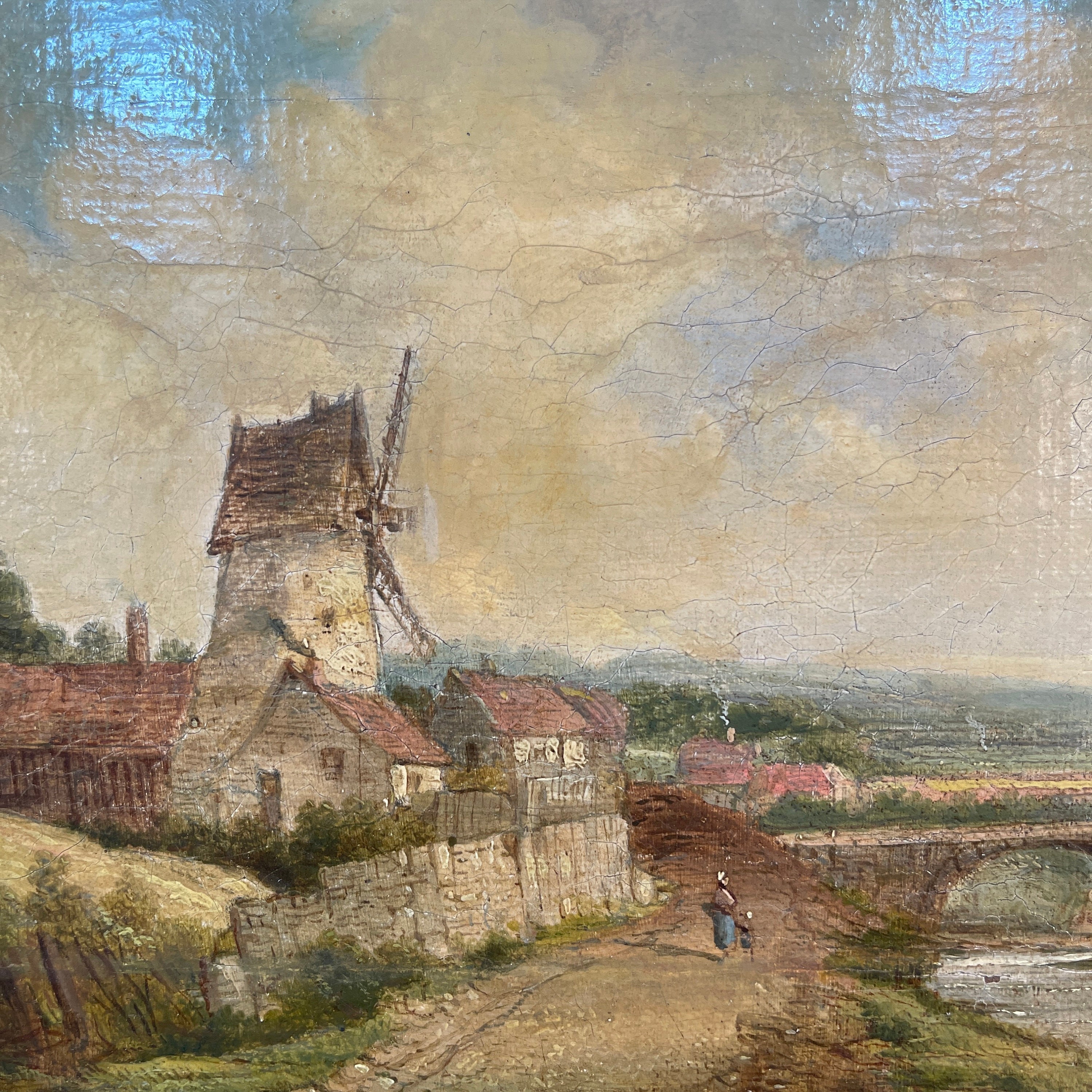 AHヴィッカースによるアンティーク風車の油絵、1880年 - Etsy 日本