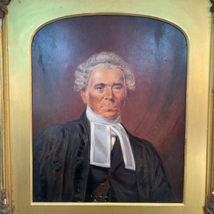 Antique Victorian Oil Painting Portrait Study Of A Barrister In Silks 
