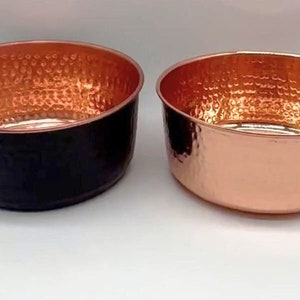 100% pure copper pet bowl. Hand hammered. Perfect for dogs and cats.