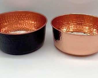 Copper Pet Water Bowl – 100% Pure Copper Hand Hammered