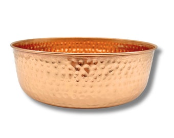 Bebedero de cobre para mascotas – 100% cobre puro martillado a mano