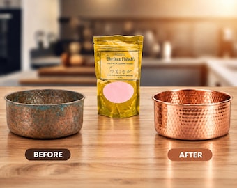 Copper Silver Soft Polish Powder, Pet-Safe Tarnish Remover (Single Pouch)