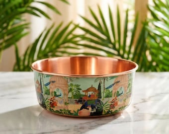 Palace Copper Dog & Cat Water Bowl – 100% Pure Copper