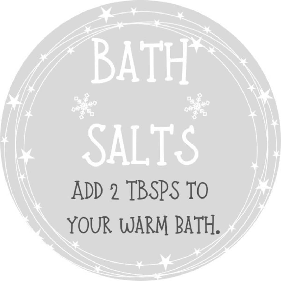 DIY Holiday Bath Salts Labels &amp; Recipe Card PDF Download - Etsy