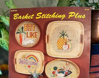 Vintage 1983 Basket Stitching Plus Geteld Kruissteek Boekje - Boek BKW009