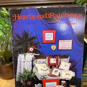 Hearts and Rainbows Counted Cross Stitch Booklet - Book No. 2 by Bette Ashley, copyright 1981