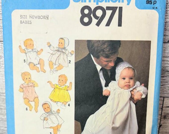 V1979 Pattern Vintage 1979 Simplicity Sewing Pattern No. 8971 - Infant Christening ...