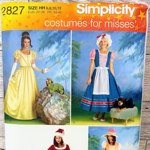 Simplicity Costume Sewing Pattern No. 2827  - Misses&#39; Costumes and Dog Costumes, Size HH 6, 8, 10, 12
