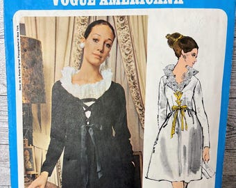 Patrón de costura de Oscar de la Renta para Vogue, años 70: vestido para señoritas, tallas 8-16