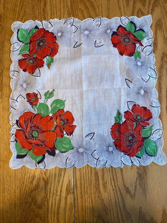 Vintage Handkerchiefs Set of Two - Fancy Handkerc… - image 3