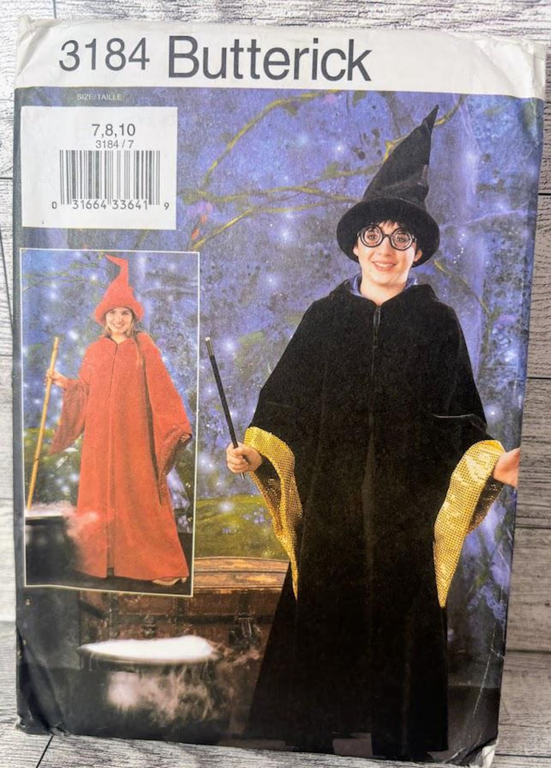 Vintage Wizard Costume Sewing Pattern – Butterick 3184, Size 7-10 - Etsy