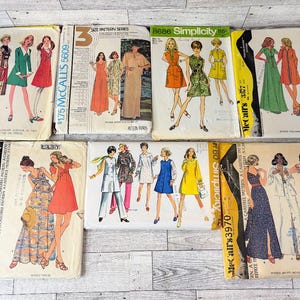 Vintage 1970's Dress Patterns - Misses' Patterns YOUR CHOICE