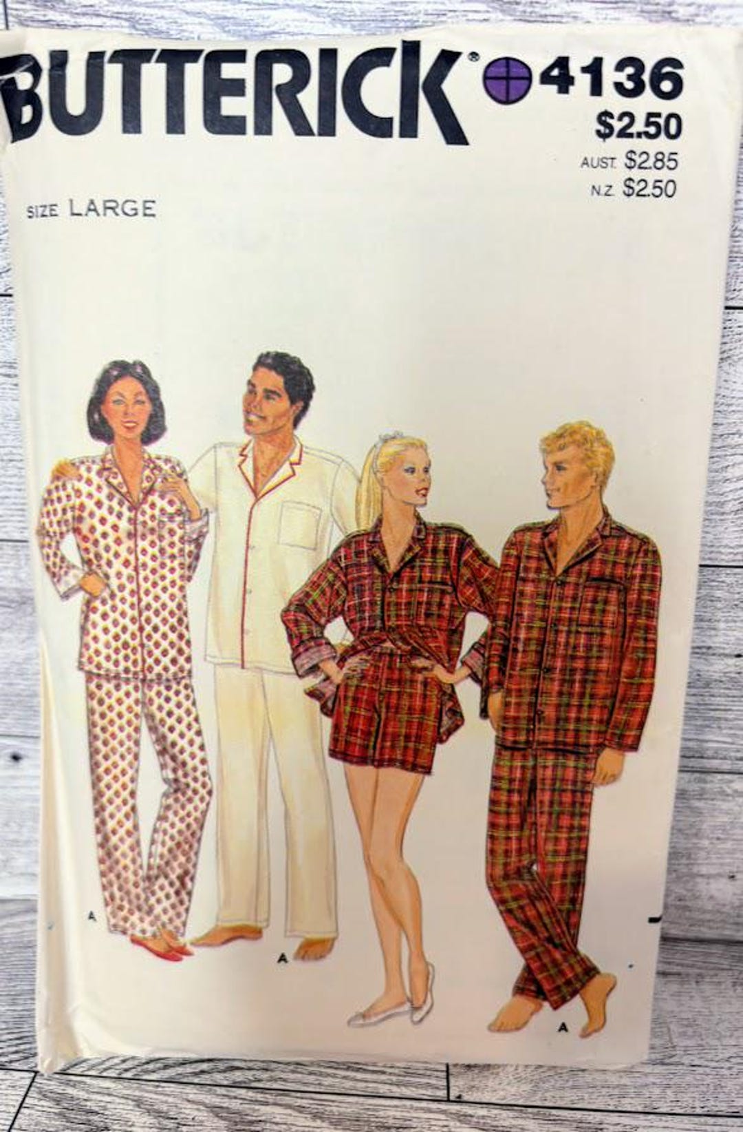 Vintage 70's Butterick Sewing Pattern No. 4136 - His and Hers Pajamas ...